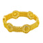 22K  Yellow Gold Bangles Set of 2 W/ Beaded Filigree & Round Shield Details - Virani Jewelers