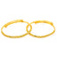 22K Yellow Gold Bangles for Kids Set of 2 W/ Beaded Filigree & Rounded Adjustable Band - Virani Jewelers