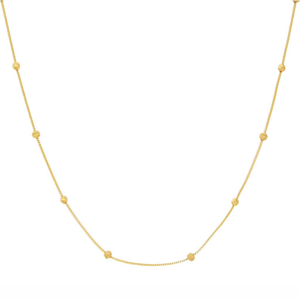 22K Yellow Gold Beaded Chain (6.6 grams) | 
This classic 22k yellow gold chain has simple beaded details that bring an modern appeal to a mi...