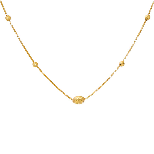 22K Yellow Gold Beaded Chain (9gm) | 
Add this minimal 22k yellow gold beaded chain when you want an understated look of golden luxury...