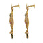 22K Yellow Gold Drop Earrings W/ Rubies, Emeralds, CZ Gems & Round Peacock Pendants - Virani Jewelers