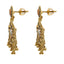 22K Yellow Gold Earrings W/ Meenakari Designs & Bloomed Flower Pendant - Virani Jewelers