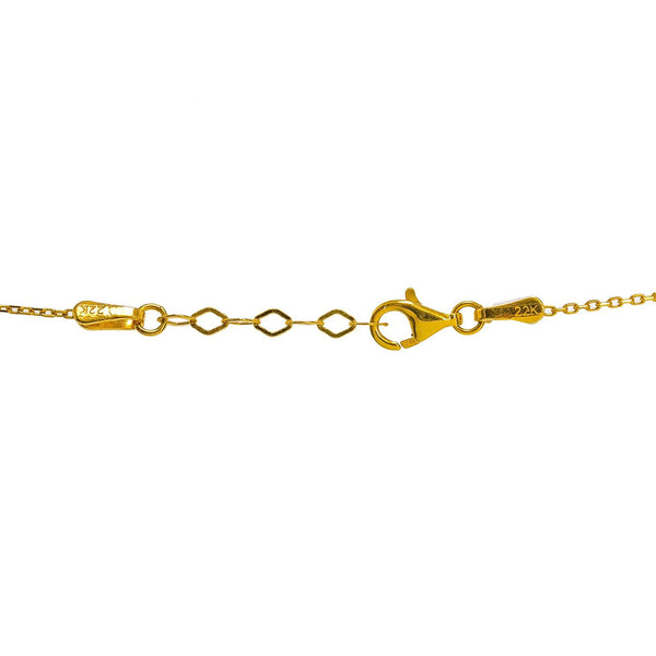 22K Yellow Gold Kundan Necklace & Earrings Set W/ Hanging Pearls, 97.1g - Virani Jewelers | 22K Yellow Gold Kundan Necklace & Earrings Set W/ Hanging Pearls, 97.1g for women. This uniqu...