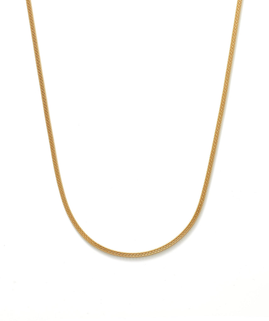 22K Yellow Gold Men's Flat Chain W/ Double Link & Ball Chain, 22 Inches - Virani Jewelers | Add a hint of masculine radiance to your look with this handsome 22 inch, 22K yellow gold men’s f...