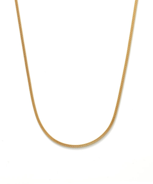 22K Yellow Gold Men's Flat Chain W/ Double Link & Ball Chain, 22 Inches - Virani Jewelers | Add a hint of masculine radiance to your look with this handsome 22 inch, 22K yellow gold men’s f...