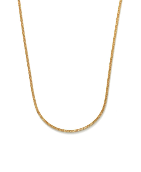22K Yellow Gold Men's Flat Chain W/ Double Link & Ball Chain, 23 Inches - Virani Jewelers | Add a hint of masculine radiance to your look with this handsome 23-inch men’s flat 22K gold chai...