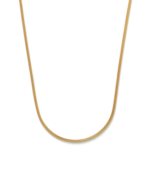 22K Yellow Gold Men's Flat Chain W/ Double Link & Ball Chain, 23 Inches - Virani Jewelers | Add a hint of masculine radiance to your look with this handsome 23-inch men’s flat 22K gold chai...