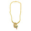 22K Yellow Gold Necklace & Earrings Set W/ Ruby & CZ on Hanging Open Pattern Peacock Pendant - Virani Jewelers