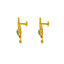 22K Yellow Gold Necklace & Earrings Set W/ Ruby & CZ on Hanging Open Pattern Peacock Pendant - Virani Jewelers