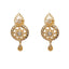 22K Yellow Gold Necklace & Earrings Set W/ CZ Gems & Open Cut Flower Pendant - Virani Jewelers