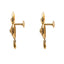 22K Yellow Gold Necklace & Earrings Set W/ CZ Gems & Open Cut Flower Pendant - Virani Jewelers