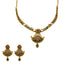 22K Yellow Gold Necklace & Earrings Set W/ Rubies, Emeralds, Kundan & Eyelid Pendants - Virani Jewelers