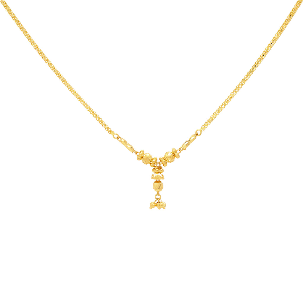 22K-Yellow-Gold-Simple-Bead-Chain(7.7 gms) | 
This charming and simple 22k Indian gold necklace for women and girls is perfect to wear for any...