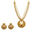 22K Yellow Gold Temple Necklace & Earrings Set W/ Rubies & Multi Strand Beaded Pendant Necklace - Virani Jewelers