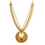 22K Yellow Gold Temple Necklace & Earrings Set W/ Rubies & Multi Strand Beaded Pendant Necklace - Virani Jewelers