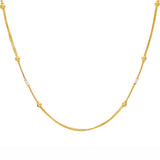 22K Yellow Gold Thin Beaded Chain (8.1 grams) | 
This 22k yellow gold chain is both modern and stylish. The beaded details and white gold accents...