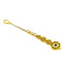 22K Yellow Gold Tikka W/ Rubies & Emerald Flower Accents on Kundan Chain - Virani Jewelers