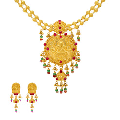 22K-Yellow-Gold&Gemstone-Anvita-Jewelry-Set