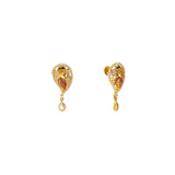 22K Yellow Gold & Gemstone Divine Peacock Set - Virani Jewelers | The 22K Yellow & Gemstone Asha Pecock Set from Virani Jewelers is perfect jewelery set for yo...