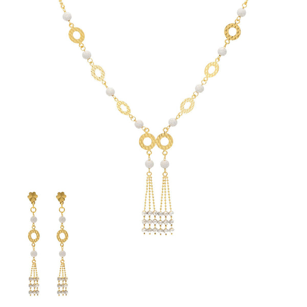 22K Yellow & White Gold Donna Jewelry Set - Virani Jewelers | 
The 22K Yellow and White Gold Donna Jewelry Set by Virani Jewelers is sheer elegance. This uniqu...