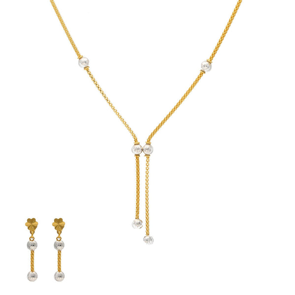 22K Yellow & White Gold Perla Jewelry Set - Virani Jewelers | 
The 22K Yellow and White Gold Perla Jewelry Set from Virani Jewelers will bring life to any outf...