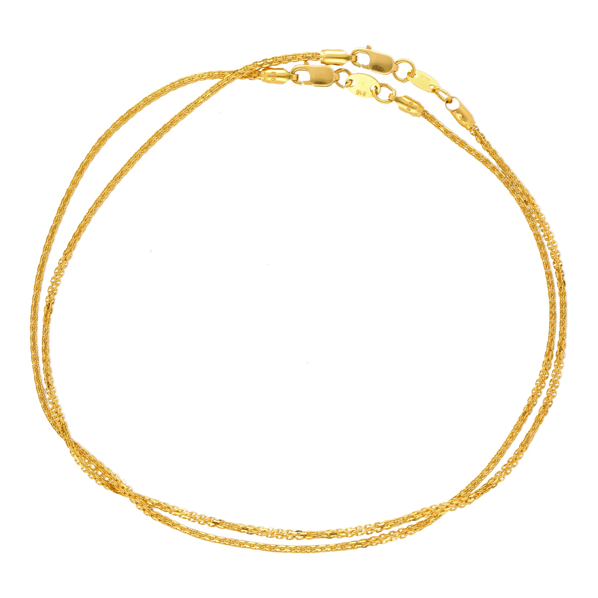 22K Yellow Gold Thin Anklets (8 grams) – Virani Jewelers