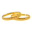 22K Yellow Gold Artisan Bangle Set of 2 (47.4 grams)