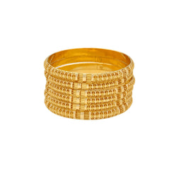 22K Gold Bagles Set of Six, 70gm - Virani Jewelers