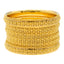 22K Yellow Gold Artisan Bangle Set of 6 (91.4 grams)