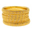 22K Yellow Gold Filigree Bangle Set of 6 (90.8 grams)