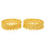 22K Yellow Gold Bangles w/ Beaded Accents