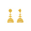 22K Yellow Gold Beaded Choker Set w/ Jhumkas