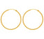 22K Yellow Gold Rope Twist Thin Hoop Earrings