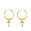 22K Yellow Gold Nimala Hoop Earrings
