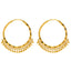 22K Yellow Gold Beaded Hoop Earrings (6.5 Grams)