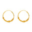 22K Yellow Gold Artisan Hoop Earrings (5.5 grams)