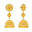 22K Yellow Gold Jhumka Earrings (21.2 grams)