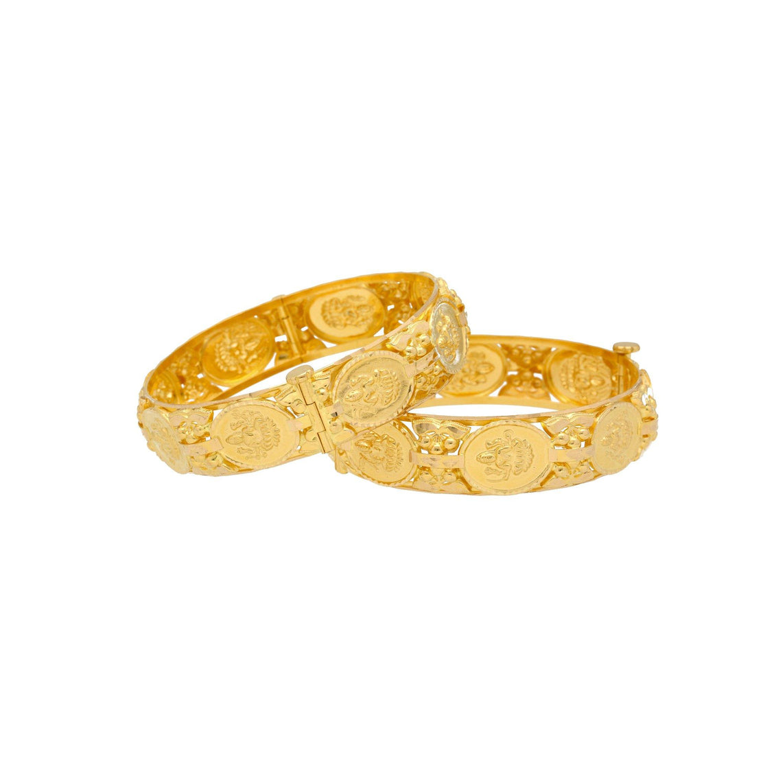 Antique gold tone green Lakshmi vanki finger ring dj-40584 – dreamjwell