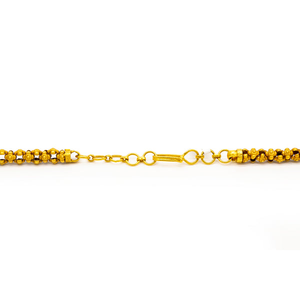 22K Yellow Gold Saanvi Beaded Chain w/ Rubies | 
The 22K Yellow Gold Saanvi Necklace will add a bright layer of luxury to your casual or traditio...