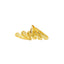 22K Yellow Gold Double Fan Shield Ring (5.2 grams)