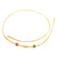 22K Yellow Gold Two Bead Mugappu Chain