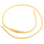 22K Yellow Gold Thin Beaded Mugappu Chain  w/ CZ Stones