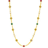 22K Yellow Gold Kashvi Chain w/ Emeralds & Rubies | 
Add a lavish layer of shimmer and shine to any outfit when you wear the 22K Yellow Gold Kashvi C...