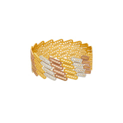 22K Gold Multi Tone Set of Four Bangles, 64.5gm - Virani Jewelers