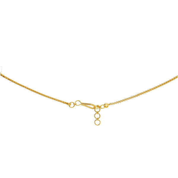 22K Yellow Gold Meenakari Necklace and Earrings Set - Virani Jewelers | Feel gorgeous and glamorous with this 22K gold necklace set from Virani Jewelers!

Features intri...