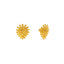 22K Pear Shaped Beaded Studs