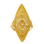 Beaded Shield Ring in 22K Yellow Gold