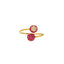 22K Yellow Gold & CZ Stone Baubles Ring (2.4 grams)