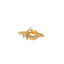 22K Yellow Gold & CZ Stone Peacock Ring (2.4 grams)