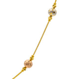 22K Multi-Tone Gold Pari Beaded Chain Necklace | 
This simple and elegant 22k gold necklace for women will add a sophisticated layer of shine to y...
